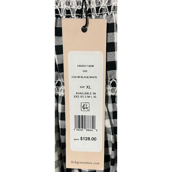 BCBGeneration Women's Square Neck a Line Smoked Midi Dress -16 - Picture 5 of 6